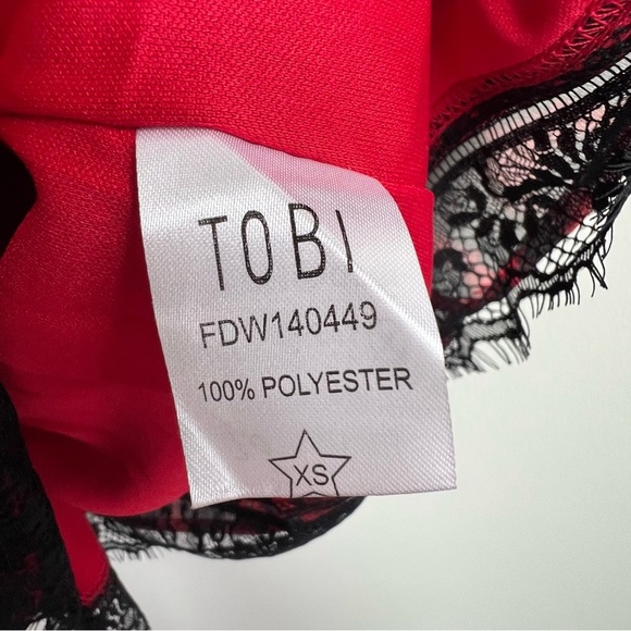 TOBI Cherished Moments Leopard Print Shift Mini Dress Y2K 90s Dark Romantic XS - Picture 8 of 12